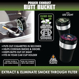 Printed Lid Butt Bucket Ashtray with Power Exhaust Fan - 6 Pieces Per Retail Ready Display 23255 SMOKEZILLA
