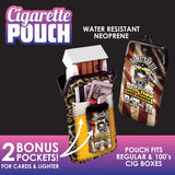 Neoprene Cigarette Pouch with Pocket - 8 Pieces Per Retail Ready Display 23261 SMOKEZILLA
