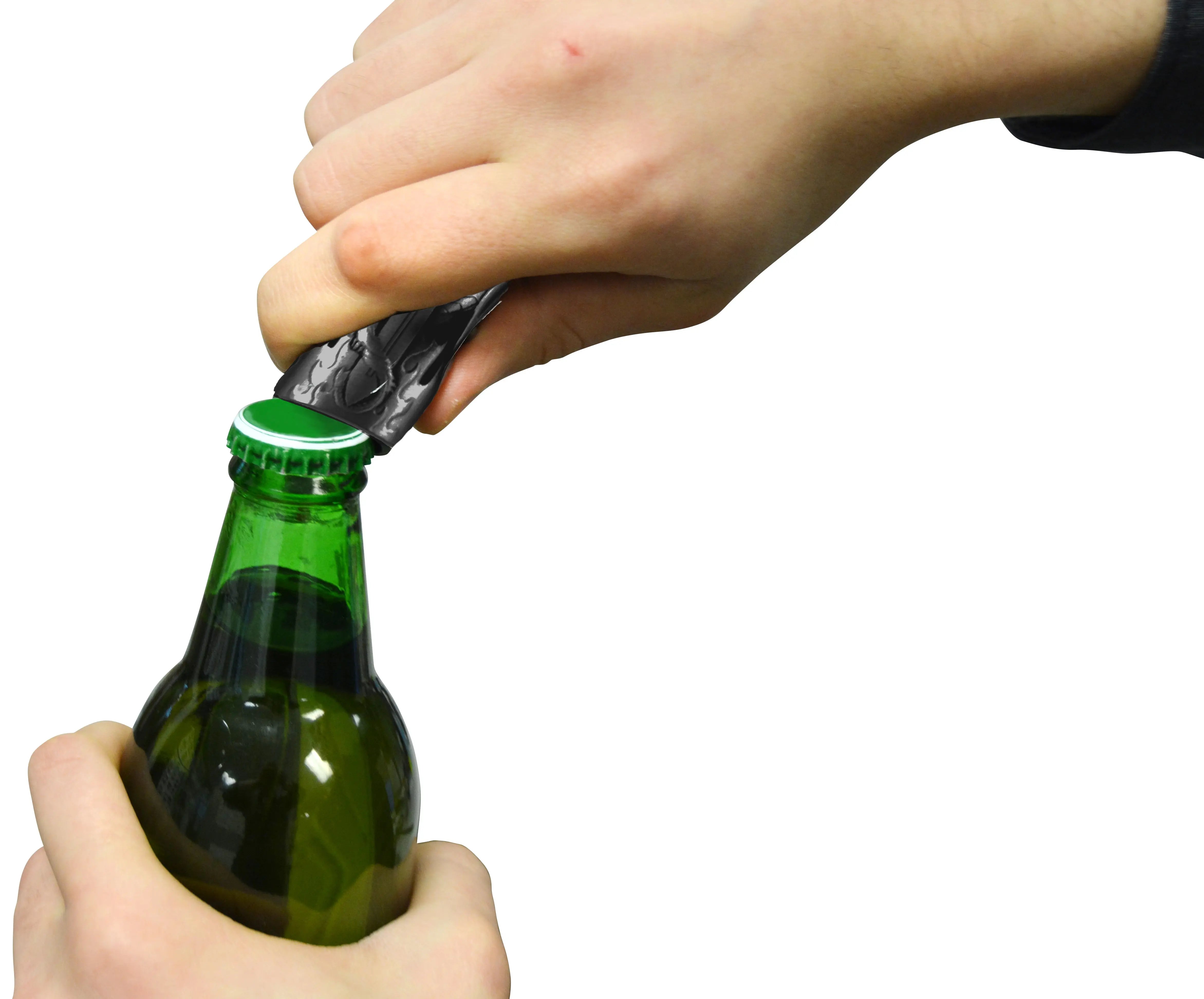 Black Metal Mystic Lighter Case with Bottle Opener - 12 Pieces Per Retail Ready Display 23263 SMOKEZILLA