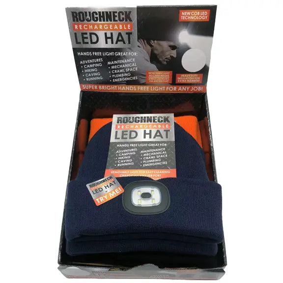 Roughneck LED Light Hat 6 Pieces Per Retail Ready Display 23274 ROUGHNECK