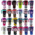 30 oz Insulated Stainless-Steel Cup with Handle Assortment Floor Display - 54 Pieces Per Retail Ready Display 88408 ROUGHNECK