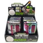 100s Cigarette Case with USB Coil Lighter - 8 Pieces Per Retail Ready Display 23303 SMOKEZILLA