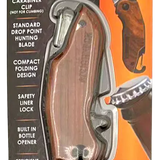 Pocket Knife with Wood Grain Handle - 6 Pieces Per Retail Ready Display 23384 ROUGHNECK