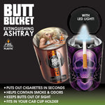Full Print Butt Bucket Ashtray with LED Light - 6 Pieces Per Retail Ready Display 23385 SMOKEZILLA