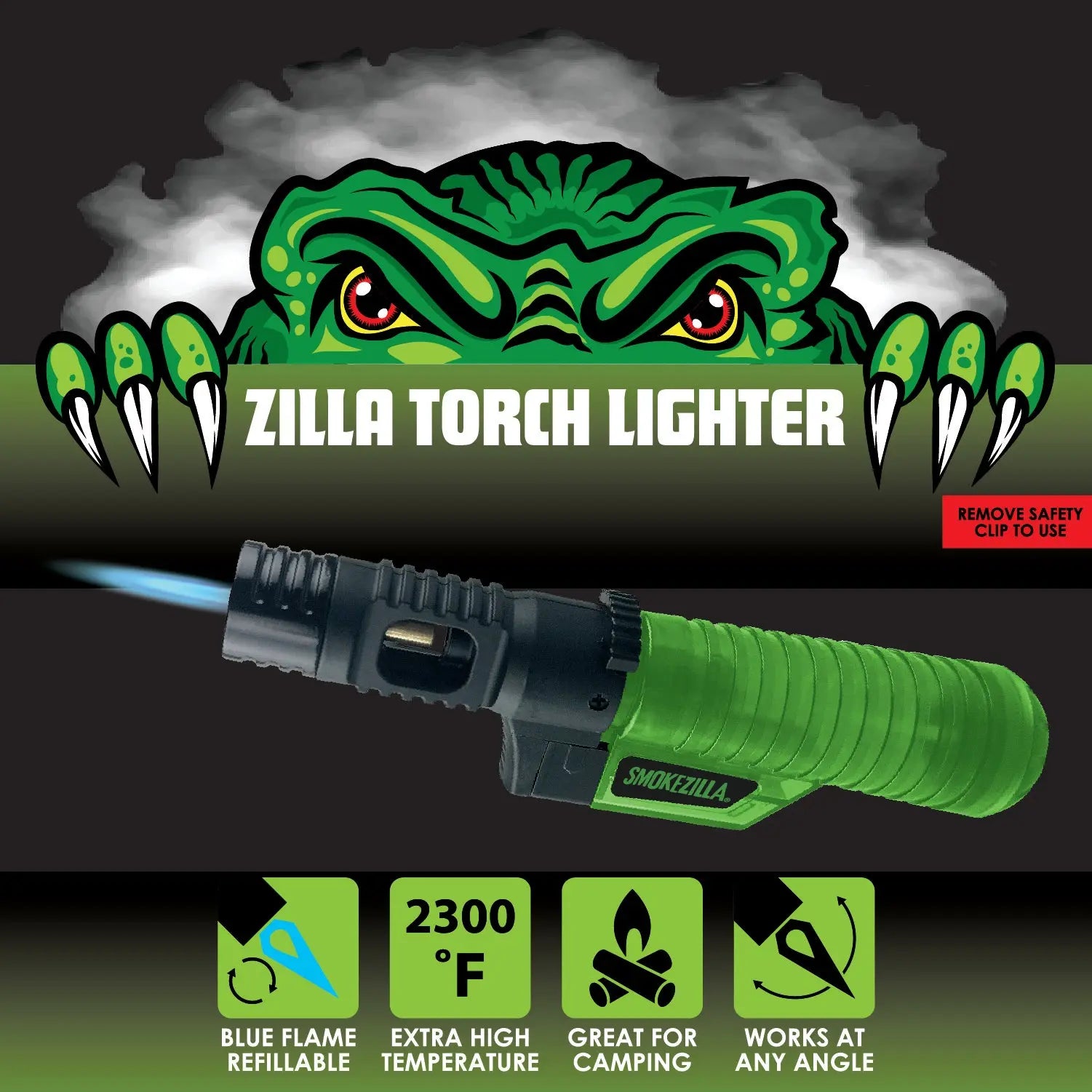 Zilla Torch Stick Lighter - 12 Pieces Per Retail Ready Display 23390 SMOKEZILLA