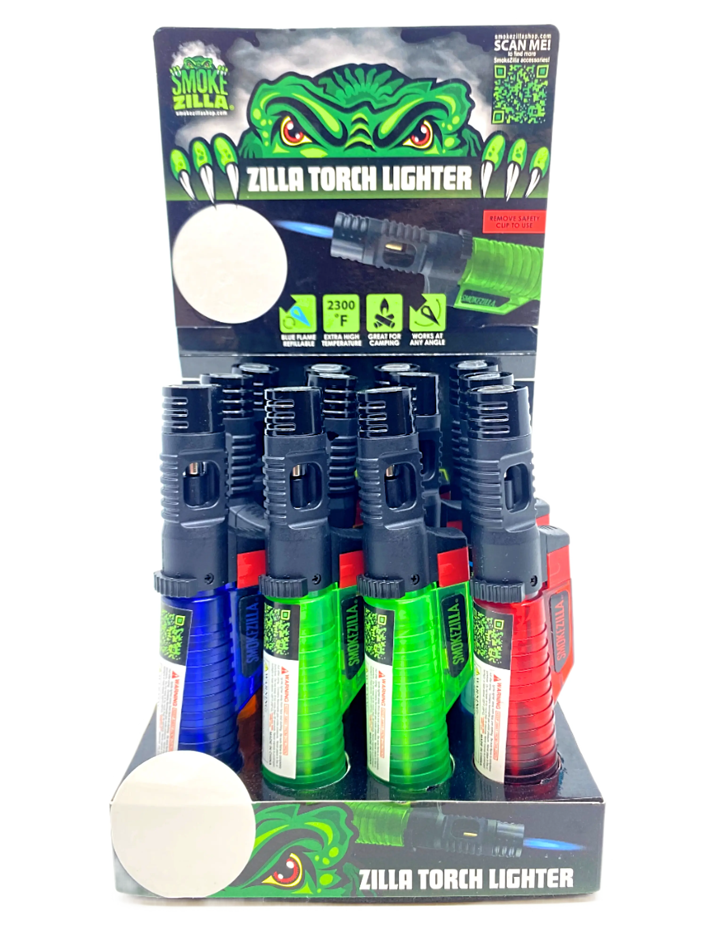 Zilla Torch Stick Lighter - 12 Pieces Per Retail Ready Display 23390 SMOKEZILLA
