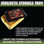 Metal Roll Tray with Magnetic Storage Box - 6 Pieces Per Retail Ready Display 23395 SMOKEZILLA