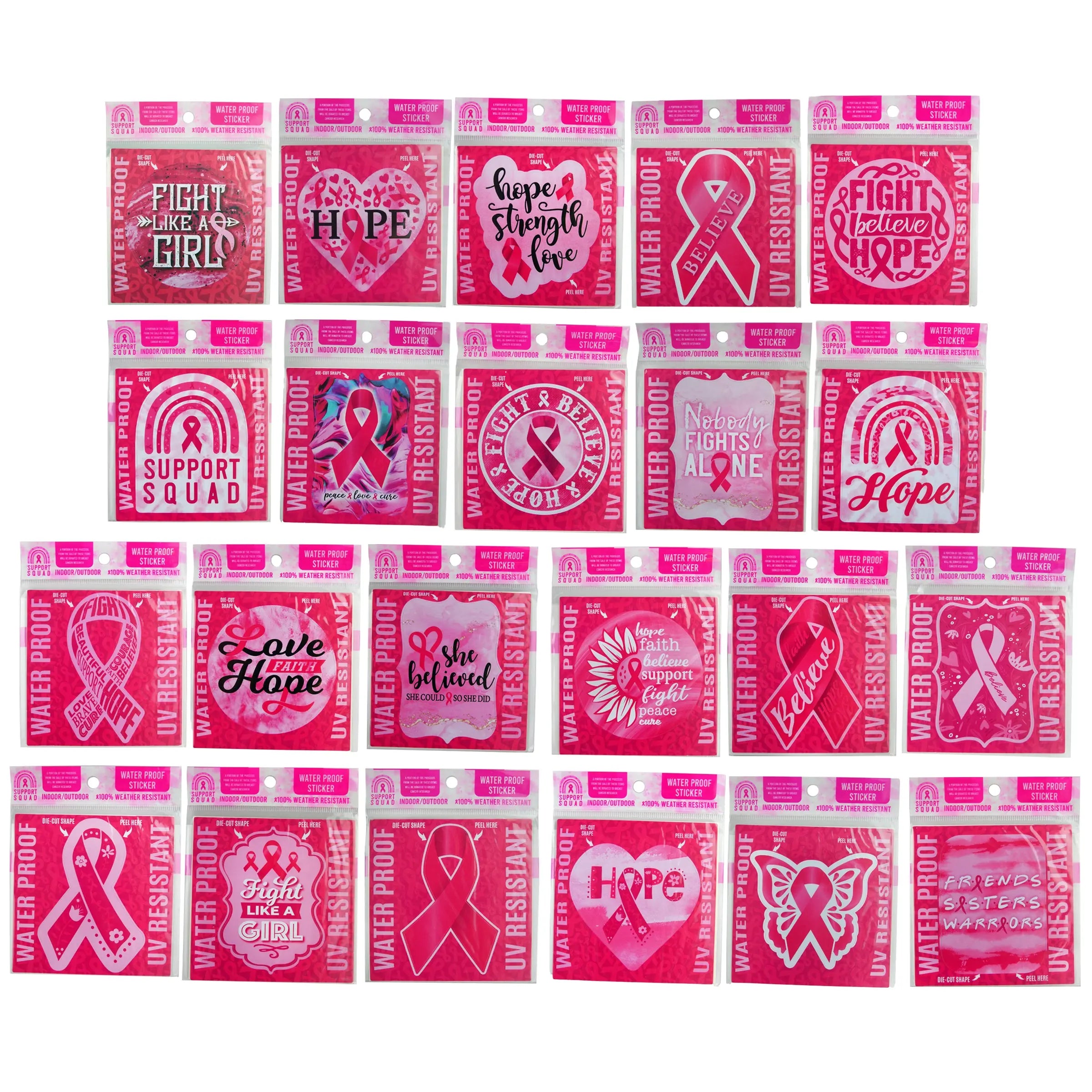 Breast Cancer Awareness Pink Assortment Floor Display - 117 Pieces Per Retail Ready Display 88417 NOVELTY INC