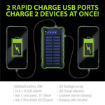 Rechargeable Solar Power Bank with LED Survival Light - 4 Pieces Per Retail Ready Display 23517 GADGET GEAR