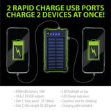 Rechargeable Solar Power Bank with LED Survival Light - 4 Pieces Per Retail Ready Display 23517 GADGET GEAR