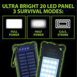 Rechargeable Solar Power Bank with LED Survival Light - 4 Pieces Per Retail Ready Display 23517 GADGET GEAR