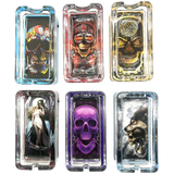 Glass Ashtray with LED Light-Up Design - 6 Pieces Per Retail Ready Display 23522 SMOKEZILLA