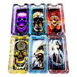 Glass Ashtray with LED Light-Up Design - 6 Pieces Per Retail Ready Display 23522 SMOKEZILLA