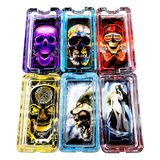 Glass Ashtray with LED Light-Up Design - 6 Pieces Per Retail Ready Display 23522 SMOKEZILLA