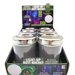 Light Show Butt Bucket Ashtray with Multi-Color LED Lights - 6 Pieces Per Retail Ready Display 23532 SMOKEZILLA