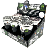 Glow In The Dark Lid Butt Bucket Ashtray with LED Light - 6 Per Retail Ready Wholesale Display 23543 SMOKEZILLA