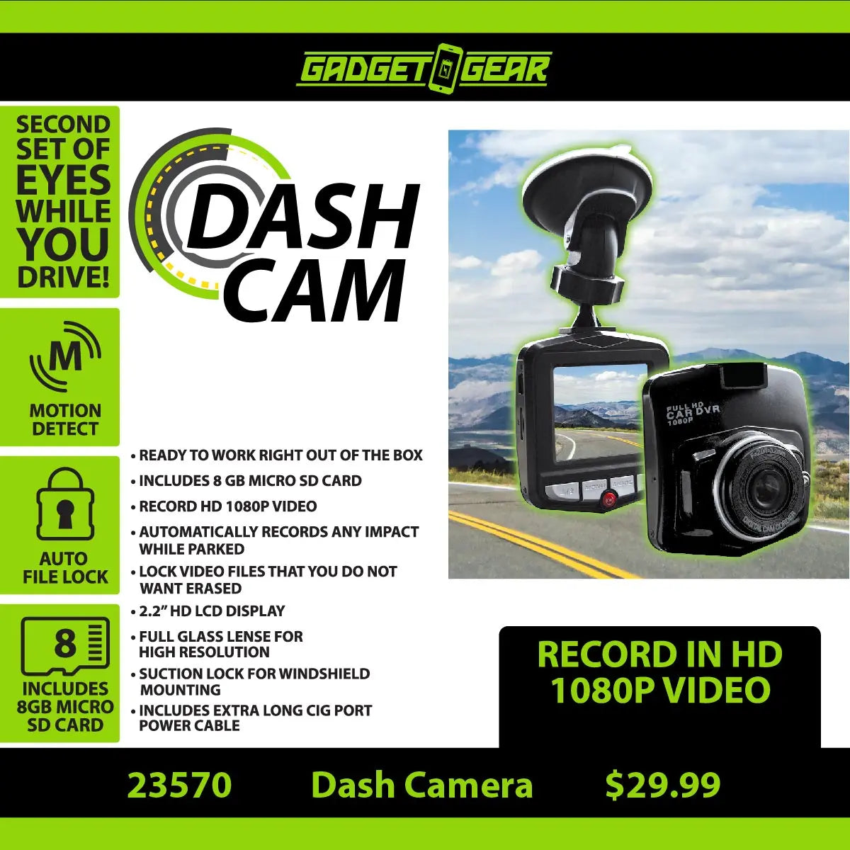 Camera Assortment Floor Display - 20 Pieces Per Retail Ready Display 88449 GADGET GEAR