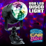 Mood Light USB LED Disco Light with Suction Cup Mount - 4 Pieces Per Retail Ready Display 23575 CAR VIBEZ