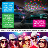 Mood Light USB LED Disco Light with Suction Cup Mount - 4 Pieces Per Retail Ready Display 23575 CAR VIBEZ