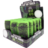 Glow In The Dark Flip Top Torch Lighter - 15 Pieces Per Retail Ready Display 23602 SMOKEZILLA
