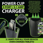 Cup Holder Multi-Port Charger - 2 Pieces Per Pack 23628 GADGET GEAR