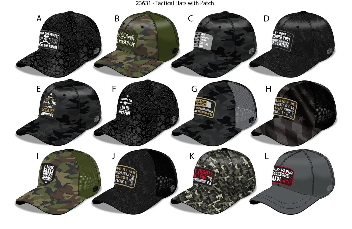 Patriotic Tac Gear Hat and Insulated Cup Assortment Floor Display - 72 Pieces Per Retail Ready Display 88448 TAC GEAR