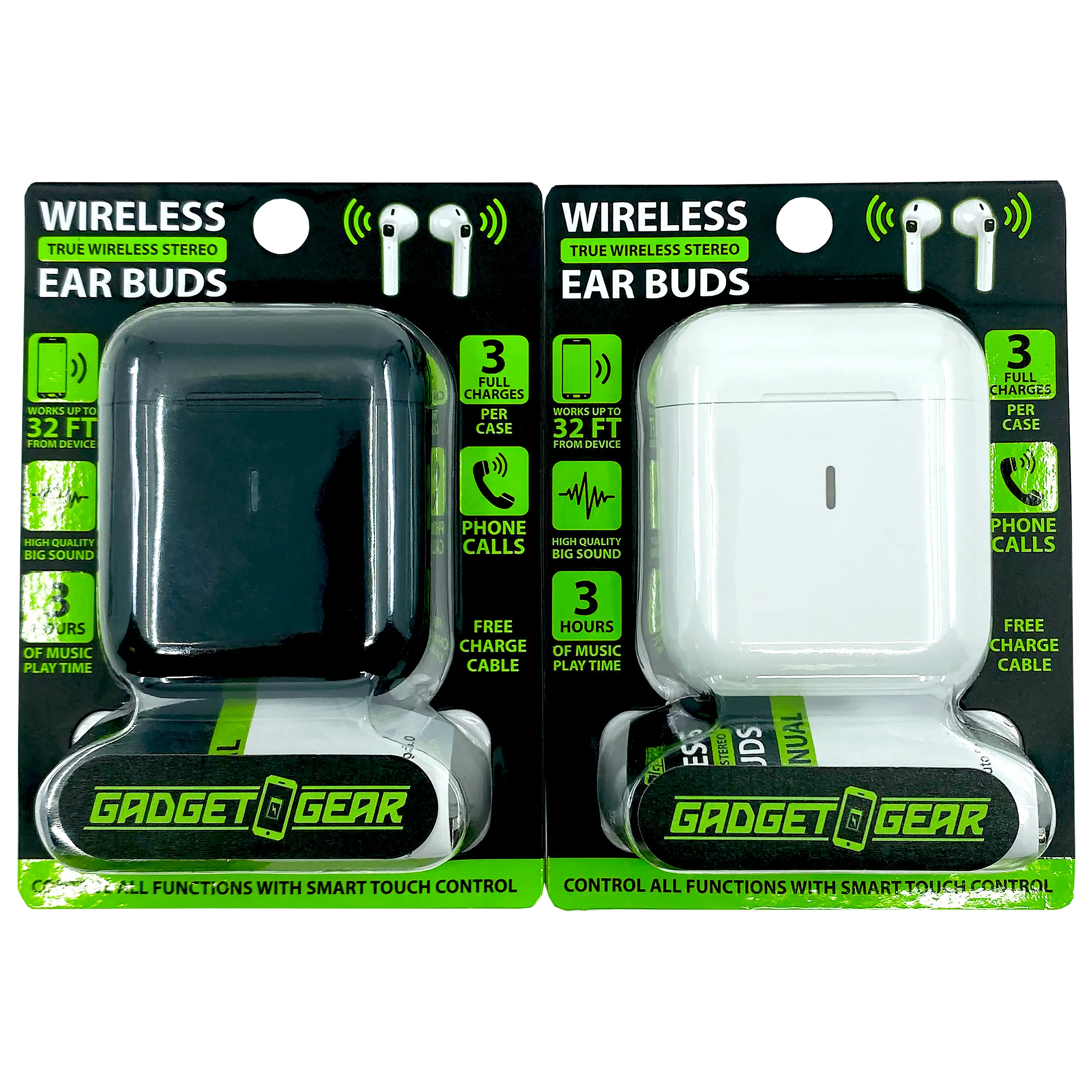 Wireless Earbuds with Case - 3 Pieces Per Pack 23636 GADGET GEAR