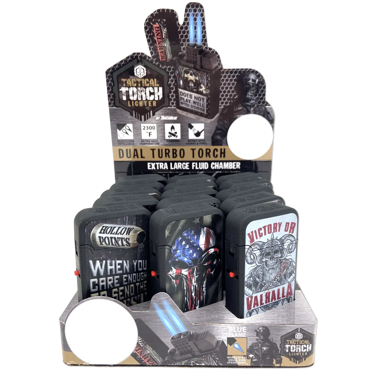 Patriotic Tac Gear Dual Torch Lighter - 15 Pieces Per Retail Ready Display 23644 TAC GEAR