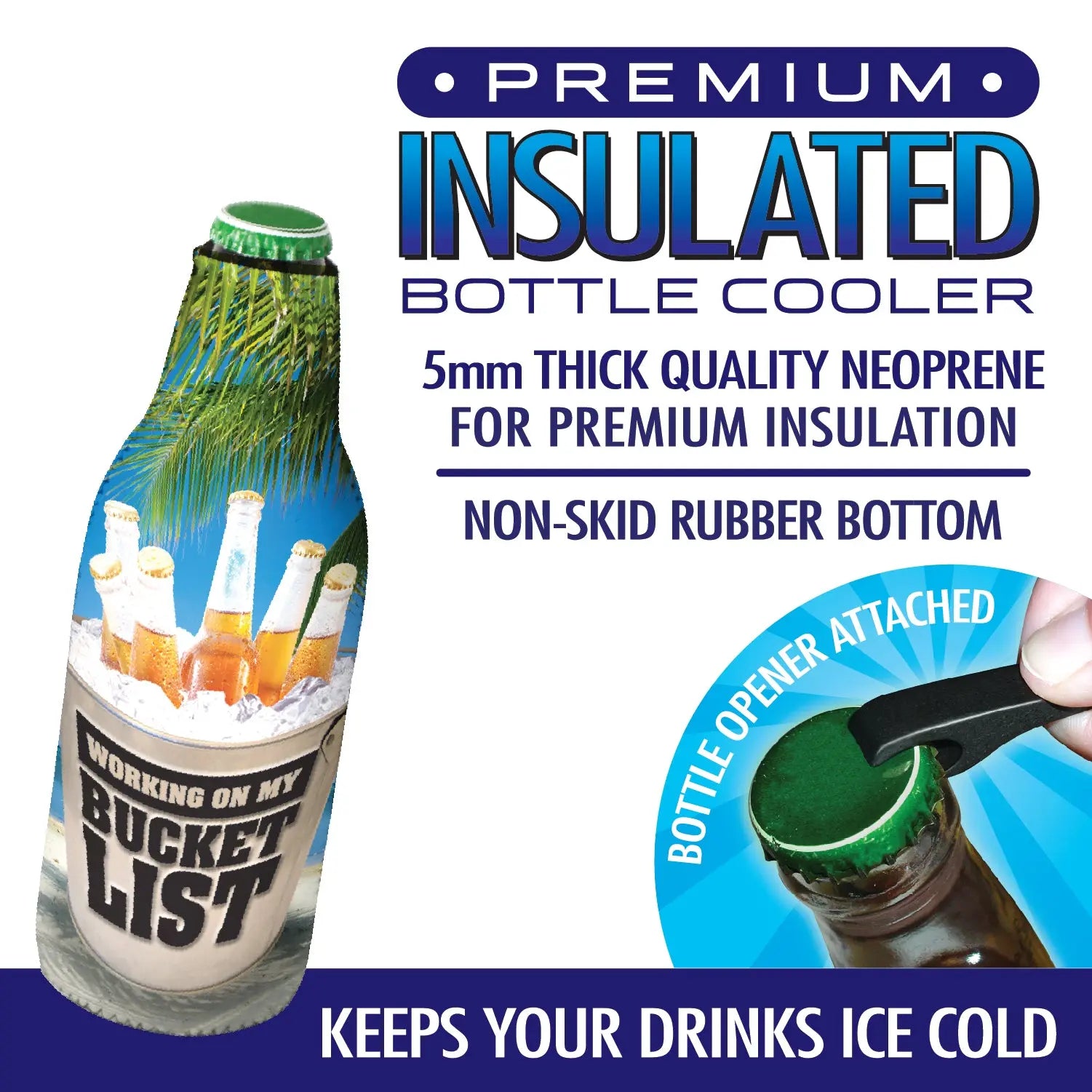 Neoprene 16 Oz Bottle Suit Cooler - 6 Pieces Per Retail Ready Display 23665 POLAR GEAR