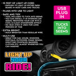 Car Interior Light Strip USB - 6 Pieces Per Retail Ready Display 23698 CAR VIBEZ