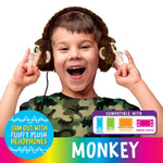 Wired Headphones Travel Pals Kids Plush with Retractable Cord - 4 Pieces Per Retail Ready Display 23699 KIPP BROTHERS