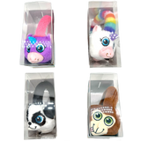 Wired Headphones Travel Pals Kids Plush with Retractable Cord - 4 Pieces Per Retail Ready Display 23699 KIPP BROTHERS