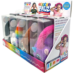 Wired Headphones Travel Pals Kids Plush with Retractable Cord - 4 Pieces Per Retail Ready Display 23699 KIPP BROTHERS