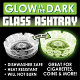 Glow in The Dark Glass Ashtray - 6 Pieces Per Retail Ready Display 23719 SMOKEZILLA