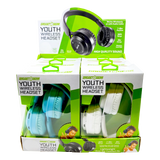 Wireless Headphones Youth with Aux Cable - 6 Pieces Per Retail Ready Display 23724 GADGET GEAR