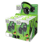 Wireless Headphones Youth with Aux Cable - 6 Pieces Per Retail Ready Display 23724 GADGET GEAR