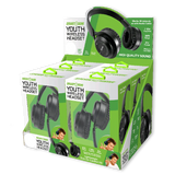 Wireless Headphones Youth with Aux Cable - 6 Pieces Per Retail Ready Display 23724 GADGET GEAR