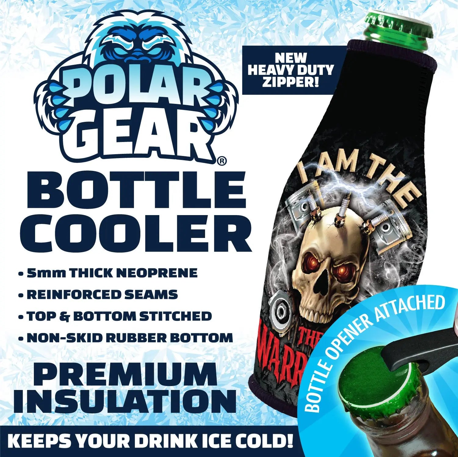 Neoprene 16 Oz Bottle Suit Cooler - 6 Pieces Per Retail Ready Display 23736 POLAR GEAR