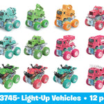 Friction Toy Car Light Up Assortment - 12 Pieces Per Display 23745 KIPP BROTHERS