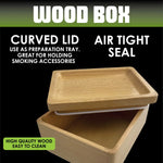 Wood Storage Box with Tray Lid - 6 Pieces Per Retail Ready Display 23747 SMOKEZILLA