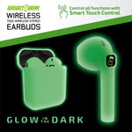 Wireless Earbuds Glow in The Dark with Case - 6 Pieces Per Retail Ready Display 23778 GADGET GEAR