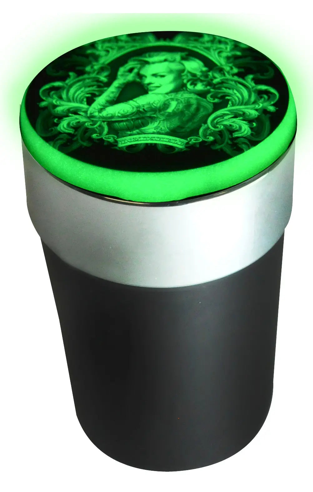 Glow in The Dark Printed Lid Butt Bucket Ashtray with LED Light - 6 Per Retail Ready Display 22634 SMOKEZILLA