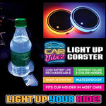 Mood Light LED Light-Up Coaster - 6 Pieces Per Retail Ready Display 23801 CAR VIBEZ