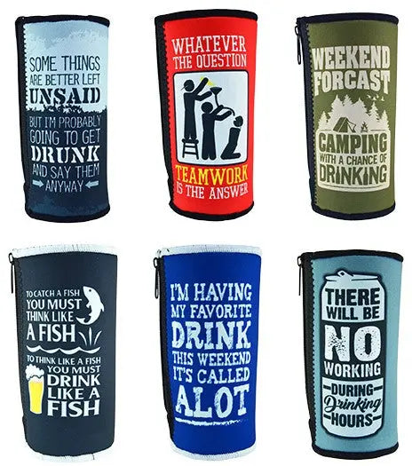 Neoprene 24 Oz Can and Bottle Cooler - 6 Pieces Per Retail Ready Display 23809 POLAR GEAR