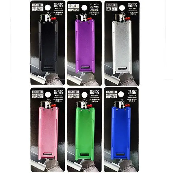 Metal Lighter Clip Case with Bottle Opener - 12 Pieces Per Retail Ready Display 23816 SMOKEZILLA