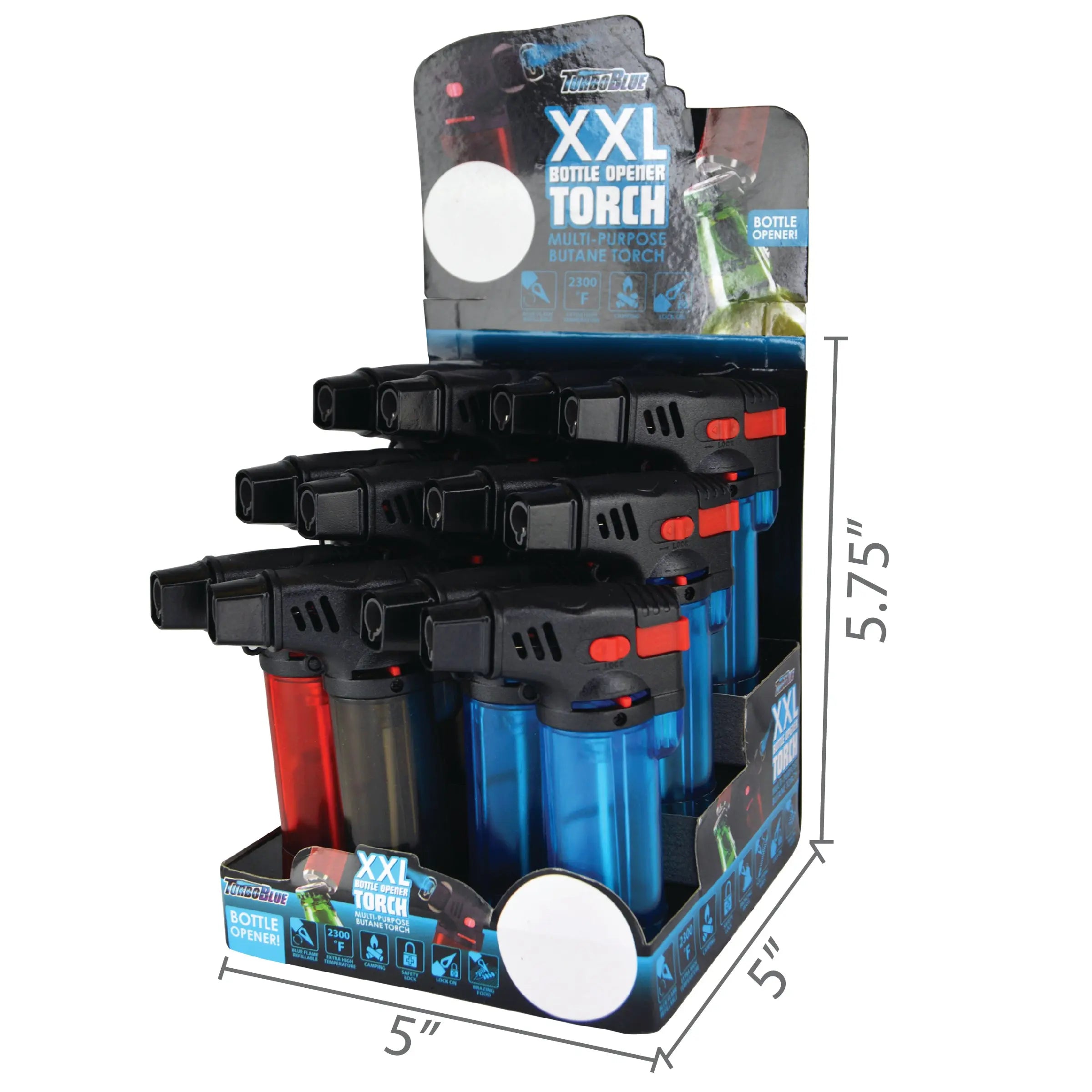 XXL Torch Lighter - 12 Pieces Per Retail Ready Display 23820Mn TORCH BLUE