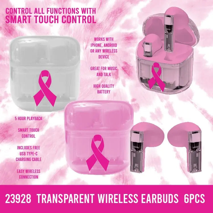 Breast Cancer Awareness Pink Assortment Floor Display - 84 Pieces Per Retail Ready Display 88474 NOVELTY INC