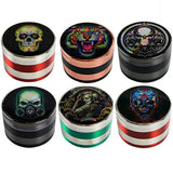 Metal 4 Piece Grinder with Magnetic Closure - 6 Pieces Per Retail Ready Display 23947 SMOKEZILLA