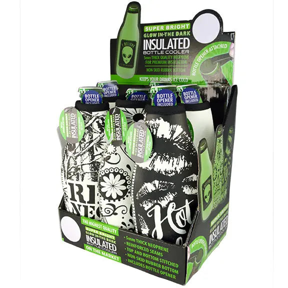 Neoprene Glow in The Dark Bottle Suit Cooler - 6 Pieces Per Retail Ready Display 24190 POLAR GEAR