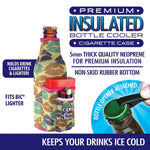 Neoprene 16 Oz Bottle Suit Cooler with Cigarette Pouch - 6 Per Retail Ready Display 24642 POLAR GEAR